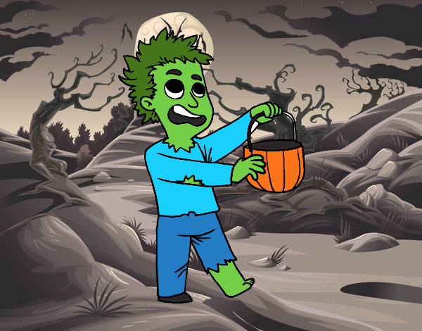 Disfraz de zombie de Halloween