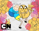 Finn y Jake abrazados