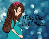 Mamá embarazada en el día de la madre