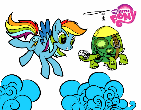 Rainbow Dash y la tortuga tanque