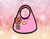 Bolso de asas con flor