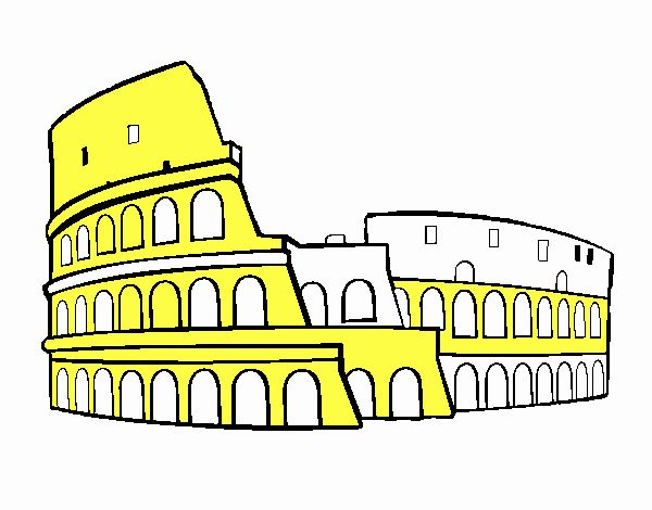 Coliseo De Roma Para Colortear / Dibujo color Coliseo ...