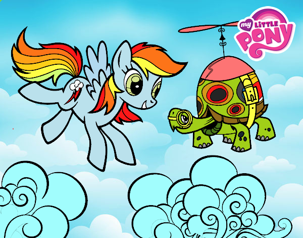 Rainbow Dash y la tortuga tanque