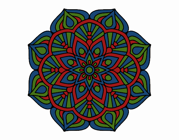 Un mandala de flor oriental