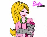 Barbie con su linda gatita