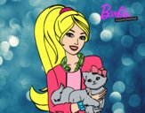 Barbie con su linda gatita