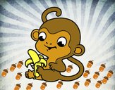 Monito con plátano