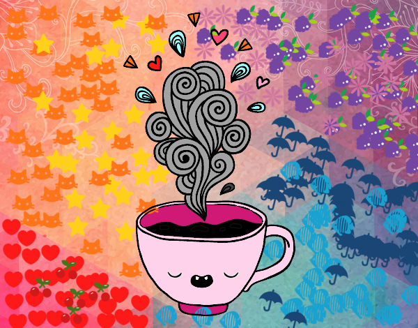 Dibujo de Taza de café para Colorear - Dibujos.net