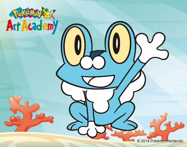 Froakie saludando