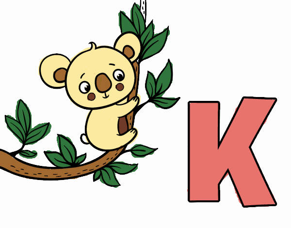 Dibujo de K de Koala pintado por en  el día 01-10-19 a las  21:59:41. Imprime, pinta o colorea tus propios dibujos!