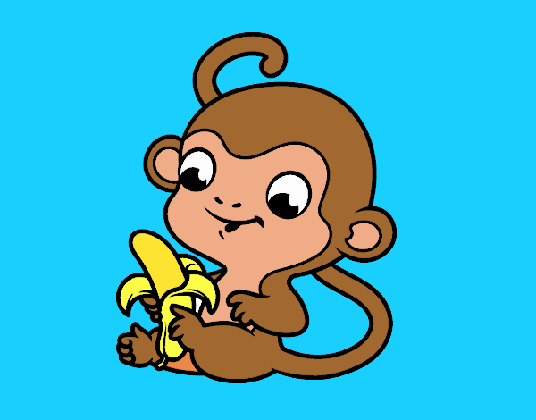 Monito con plátano