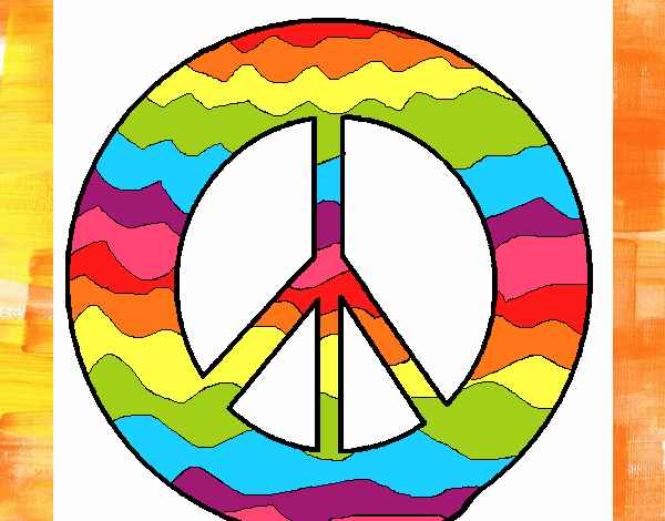 Dibujo de Símbolo de la paz pintado por en  el día 04-10-19 a  las 16:44:33. Imprime, pinta o colorea tus propios dibujos!