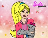 Barbie con su linda gatita