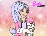 Barbie con su linda gatita