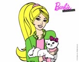 Barbie con su linda gatita