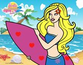 Barbie va a surfear