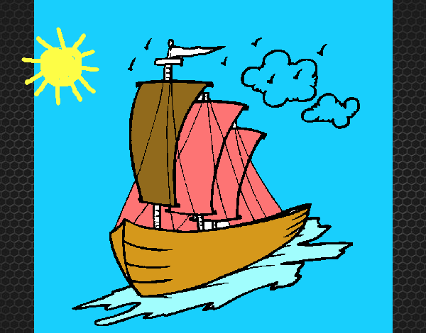 Dibujo de Barco velero pintado por en  el día 12-10-19 a las  17:53:20. Imprime, pinta o colorea tus propios dibujos!