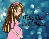 Mamá embarazada en el día de la madre