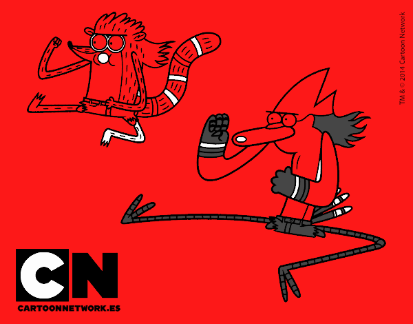 Mordecai y Rigby karatekas