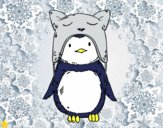 Pingüino con gorrito divertido