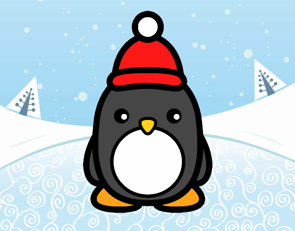 Pingüino navideño