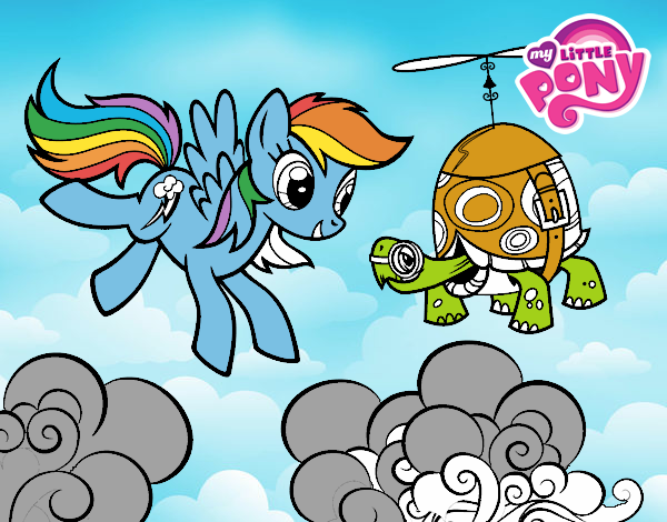 Rainbow Dash y la tortuga tanque