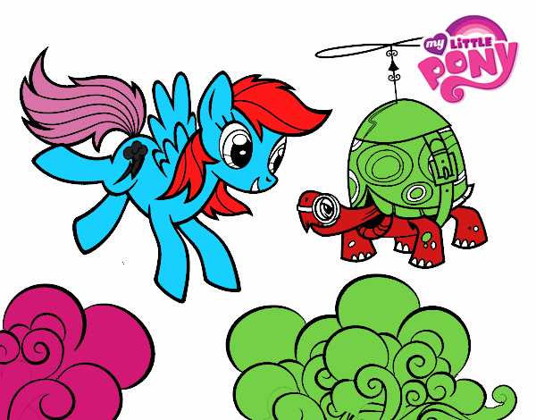 Rainbow Dash y la tortuga tanque