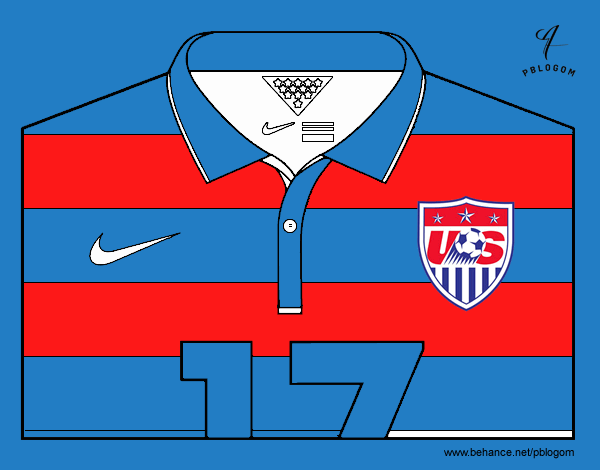 Camiseta del mundial de fútbol 2014 de los Estados Unidos