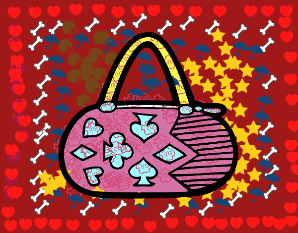 Clutch con motivos de cartas