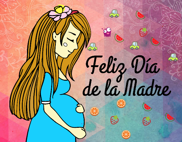 Mamá embarazada en el día de la madre