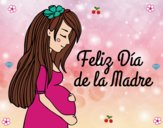 Mamá embarazada en el día de la madre