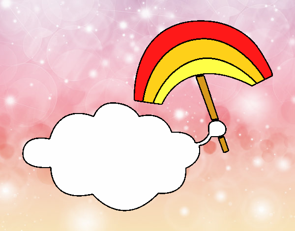 Dibujo de Nube con arcoiris pintado por en Dibujos.net el día 15-10-19