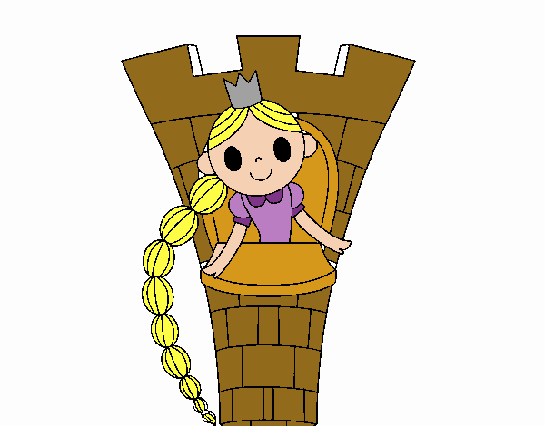 Rapunzel en la torre