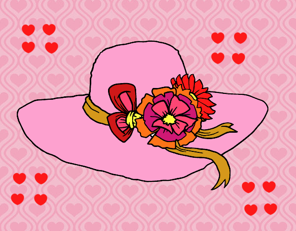 Sombrero con flores