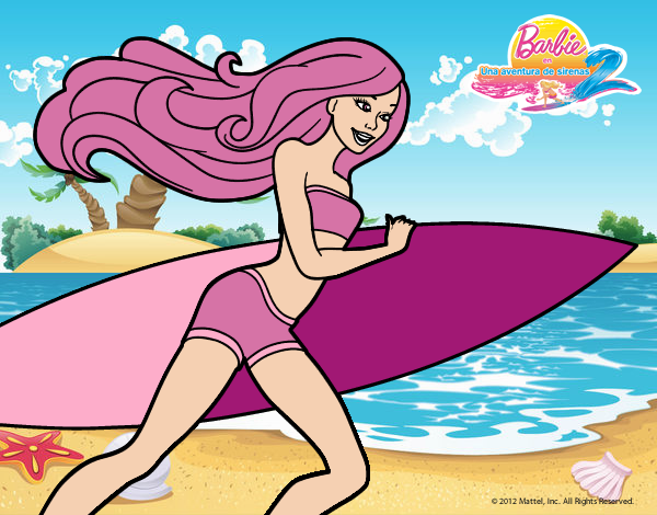 Barbie corre al agua