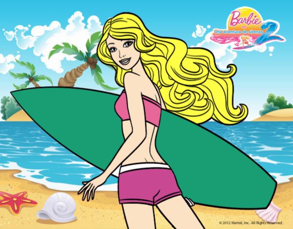 Barbie surfera