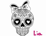 Calavera mejicana con lazo