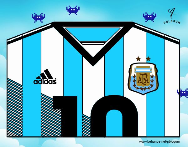 Camiseta del mundial de fútbol 2014 de Argentina