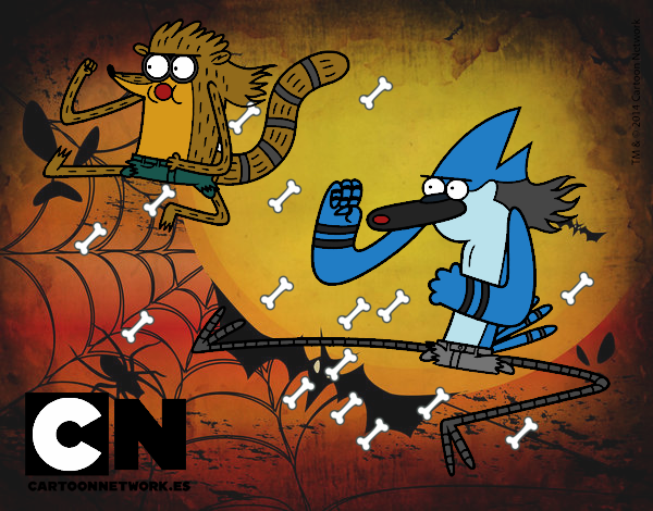 Mordecai y Rigby karatekas