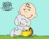 Snoopy y Carlitos abrazados