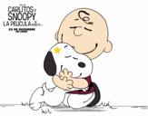 Snoopy y Carlitos abrazados