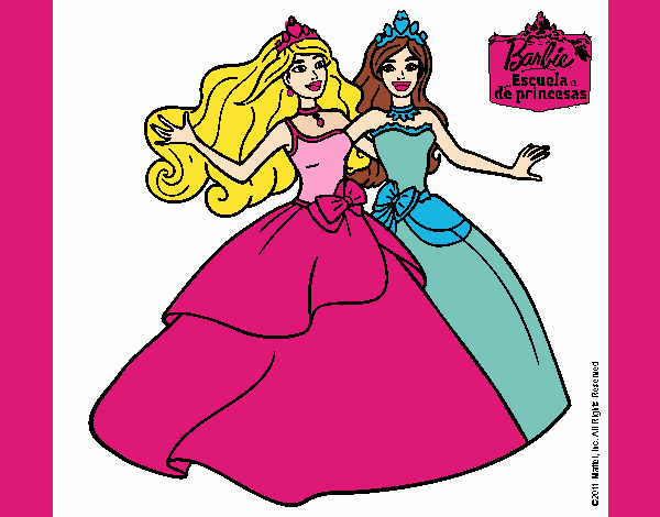 Barbie y su amiga súper felices