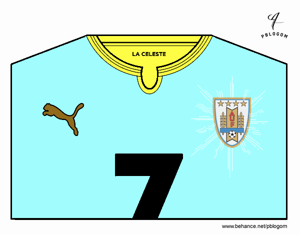 Camiseta del mundial de fútbol 2014 de Uruguay