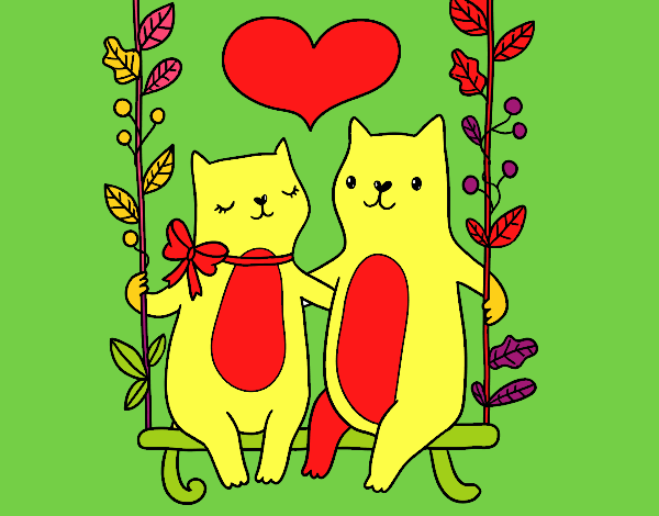 Gatitos enamorados