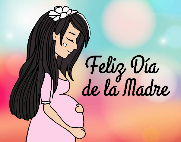 Mamá embarazada en el día de la madre