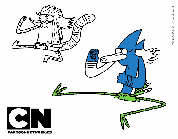 Mordecai y Rigby karatekas