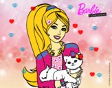 Barbie con su linda gatita