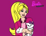 Barbie con su linda gatita