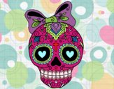 Calavera mejicana con lazo