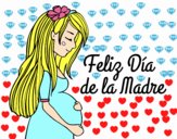 Mamá embarazada en el día de la madre